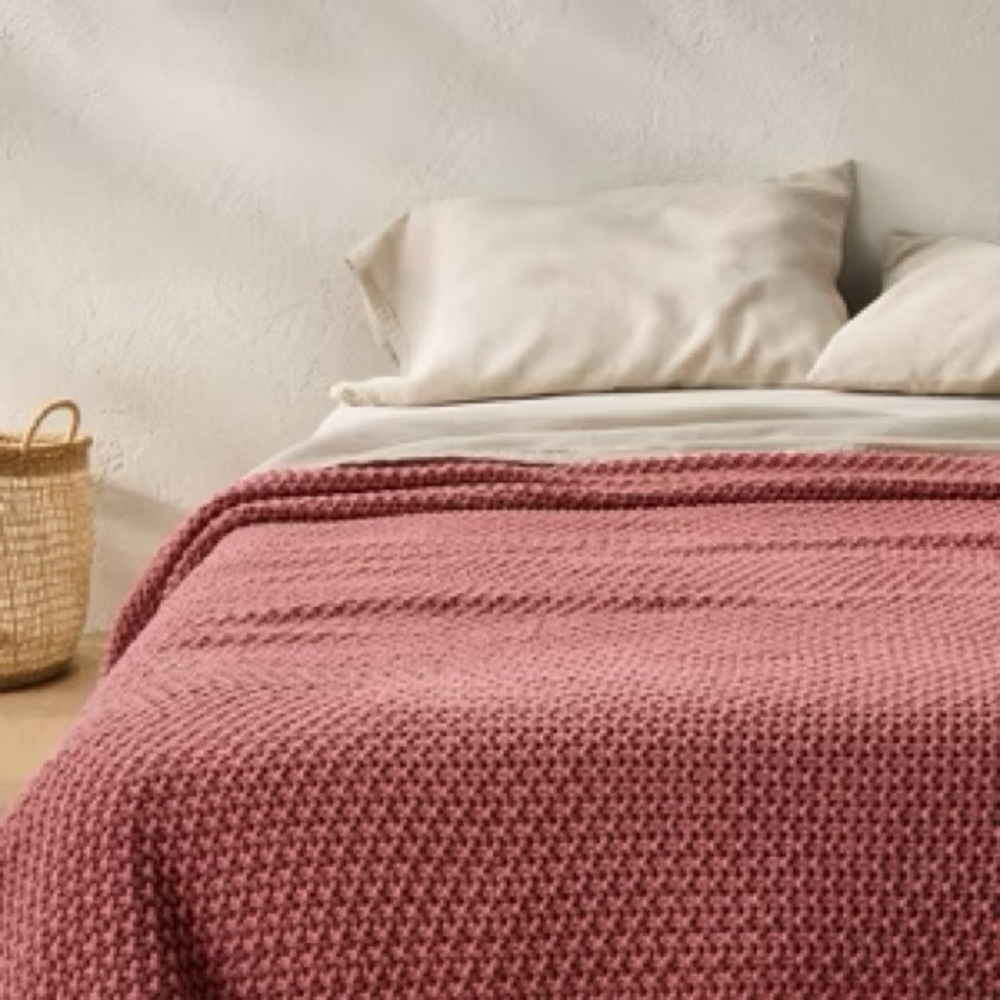 Casaluna Blush Knit Blanket